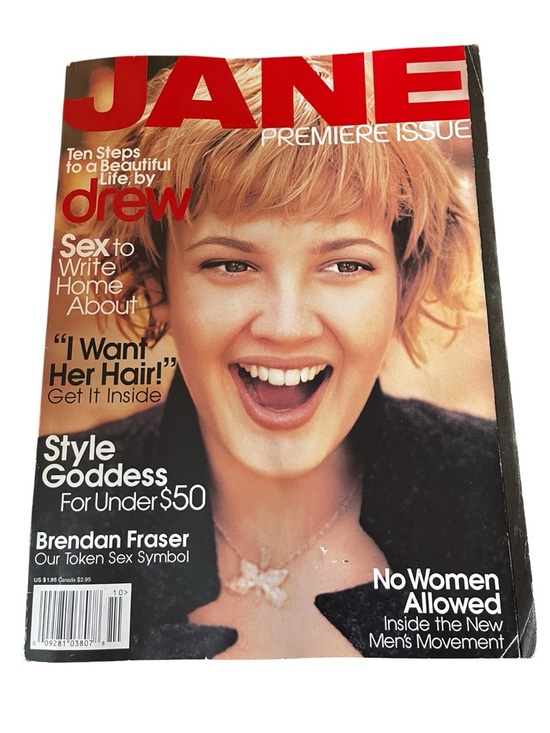 Jane Magazine Other - Jane Magazine Premiere Issue Sept Oct 1997 Drew Barrymore Cover Vintage 90s
